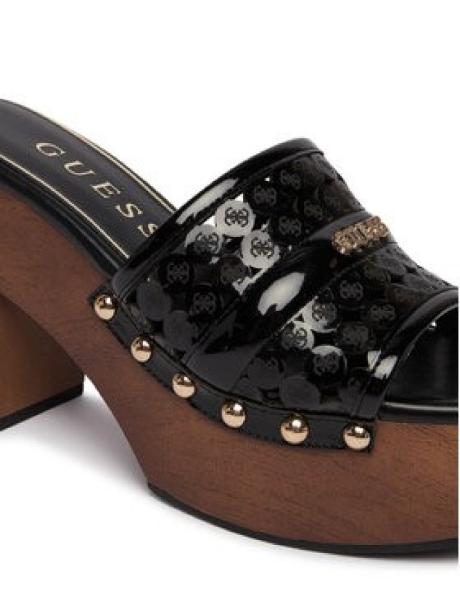 Guess Klapki FLJQUI PAF04 Czarny