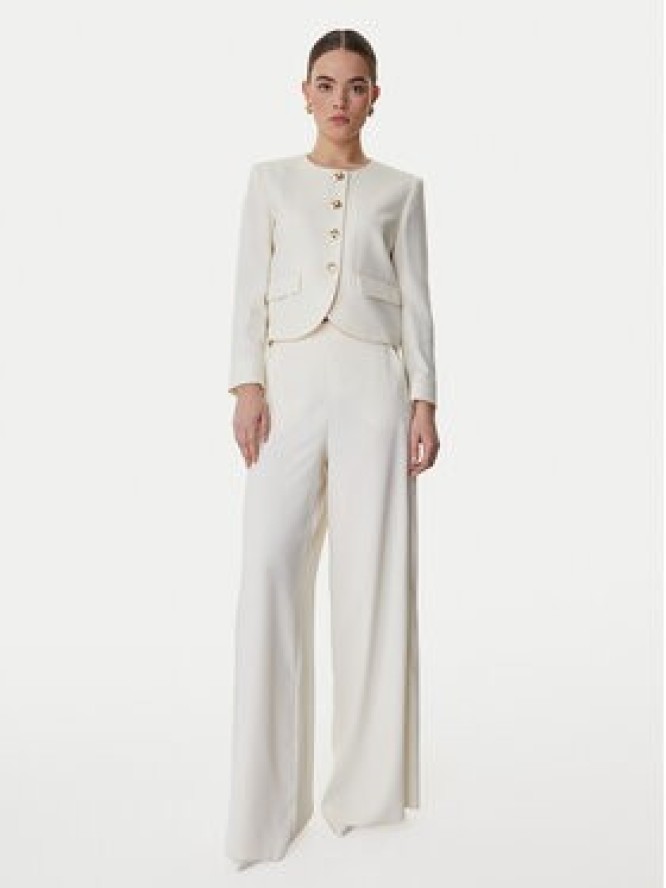 Marella Spodnie palazzo Campo 2613131043 Écru Wide Leg