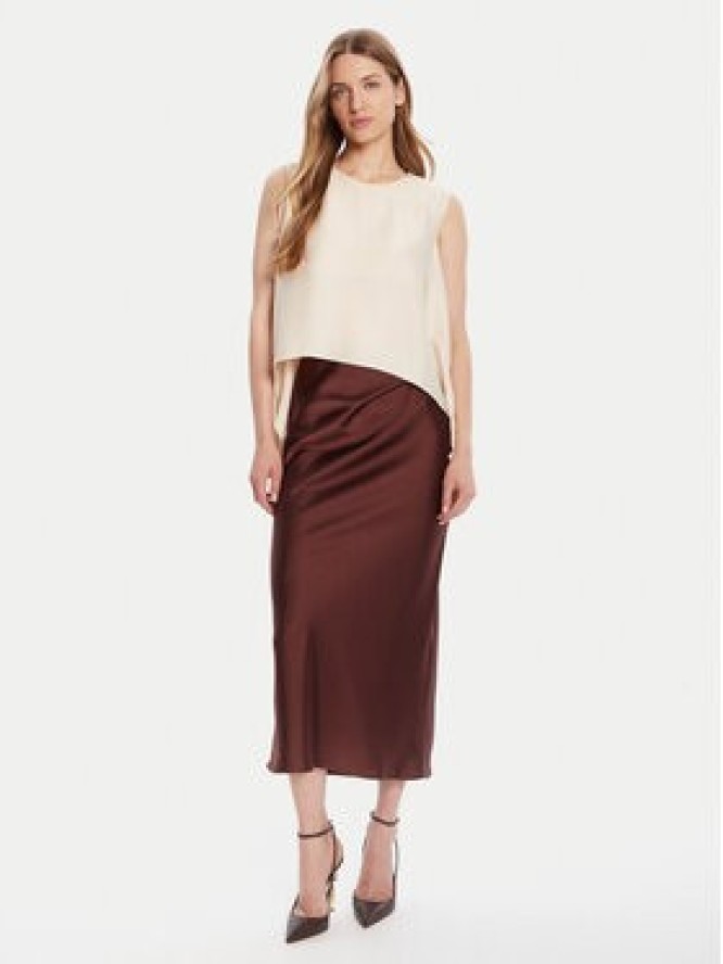 Rinascimento Spódnica midi CFC0125416003 Brązowy Regular Fit