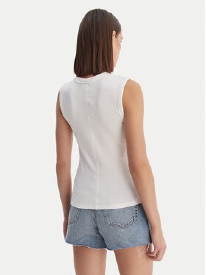 Calvin Klein Jeans Top LV047B265G Biały Slim Fit