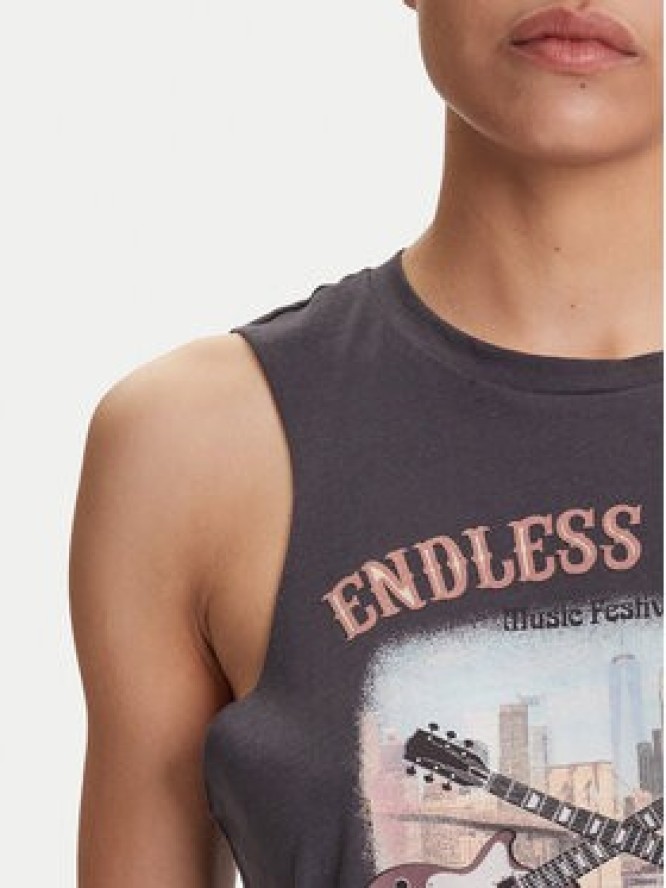 Noisy May Top Max 27034418 Szary Loose Fit