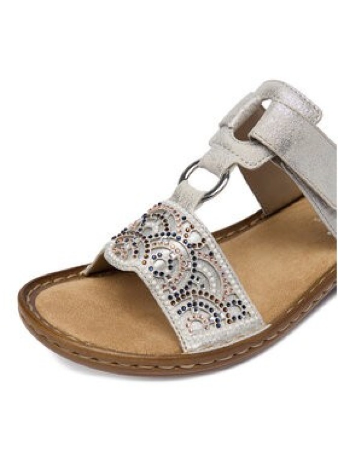 Rieker Klapki CEO-608K2-40 Srebrny