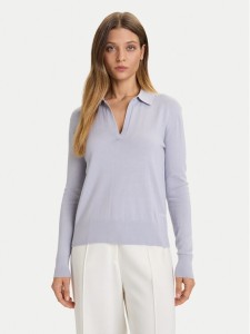 Calvin Klein Sweter LV044A305G Błękitny Regular Fit