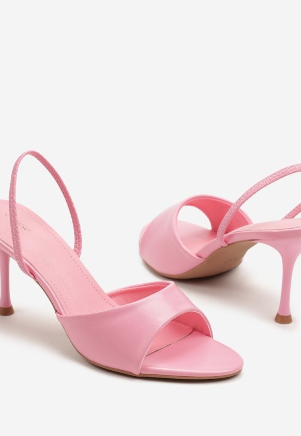 Fuksjowe Sandały Vices na Szpilce z Elastycznym Paskiem na Piętę Evisolla