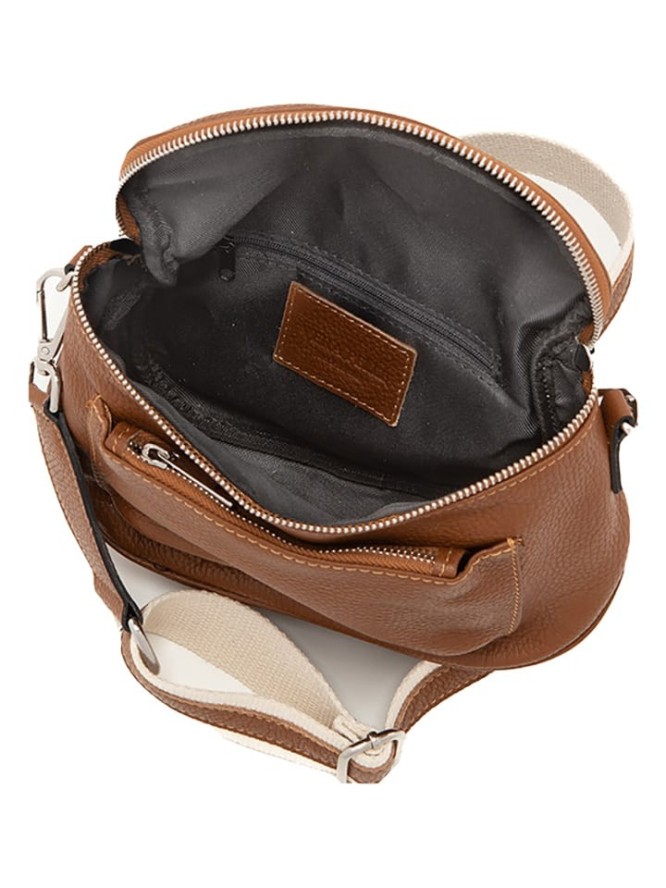 Lucca Baldi Skórzana torebka "Favara" w kolorze jasnobrązowym - 24 x 19 x 7 cm rozmiar: onesize