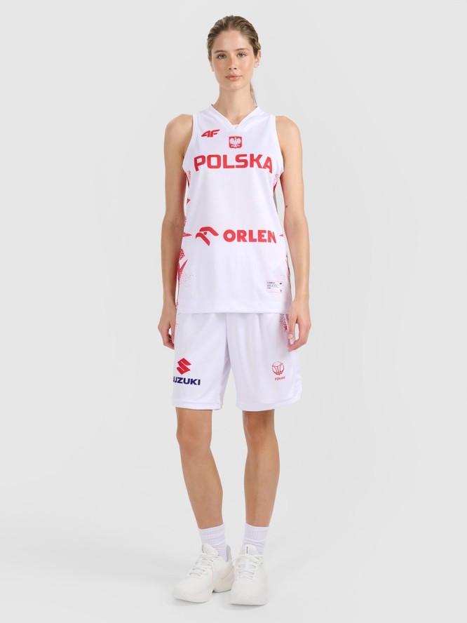 4F Koszulka reprezentacyjna z możliwością personalizacji damska 4F x PZKOSZ - biała XXL