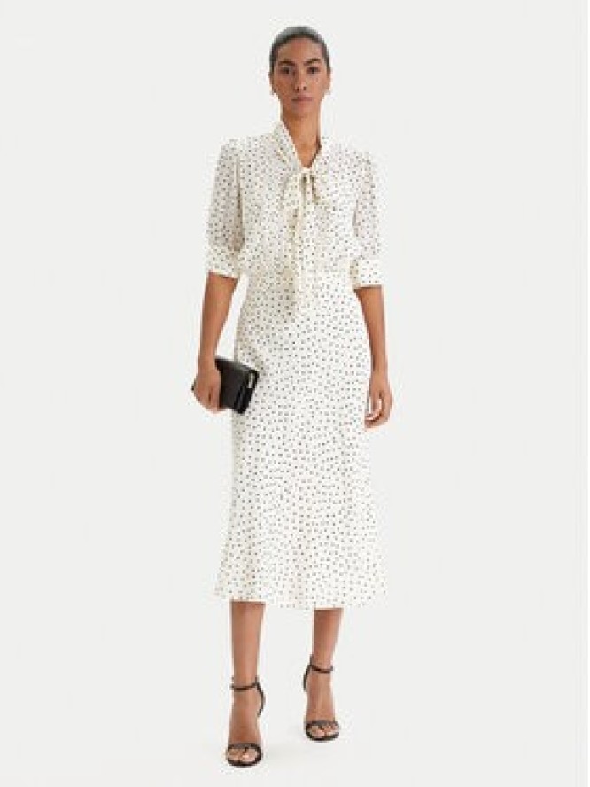 Luisa Spagnoli Sukienka koszulowa Pinasca 542839 Écru Regular Fit