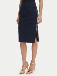 Rinascimento Spódnica ołówkowa CFC0127985003 Granatowy Slim Fit