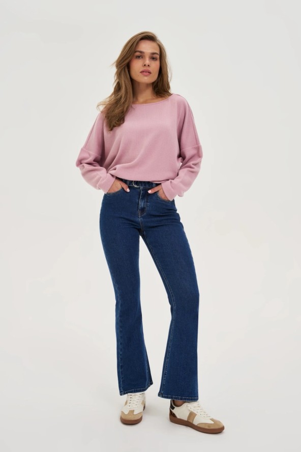 Jeansy dzwony granatowe