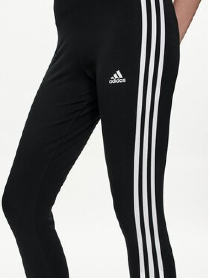 adidas Legginsy Essentials 3-Stripes High-Waisted Single Jersey Leggings IC7151 Czarny