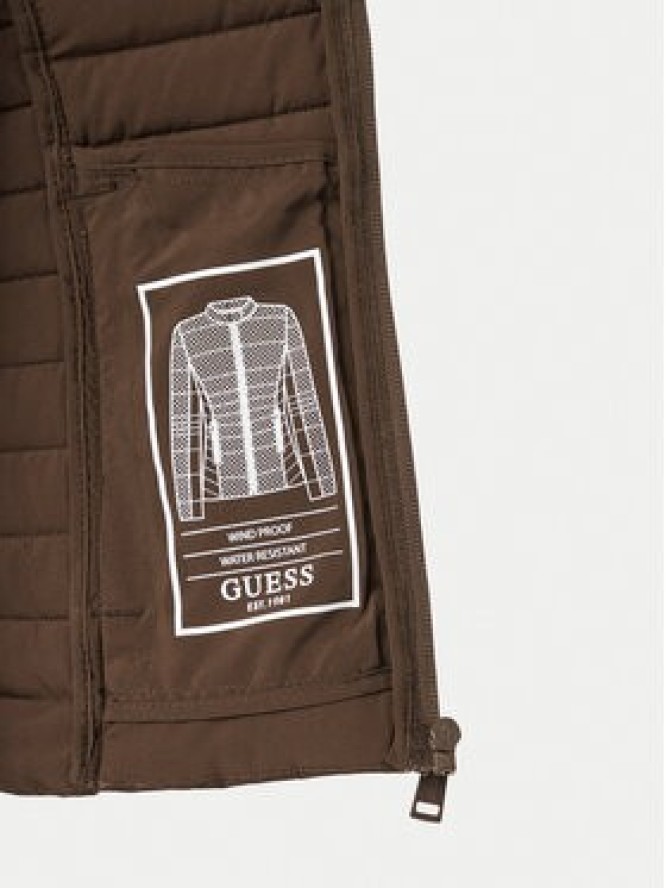 Guess Kurtka przejściowa W6YL16 W2891 Brązowy ciemny Slim Fit