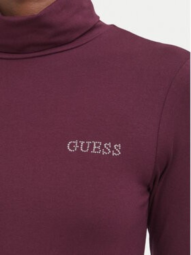 Guess Bluzka V6BP11 K6907 Bordowy Slim Fit