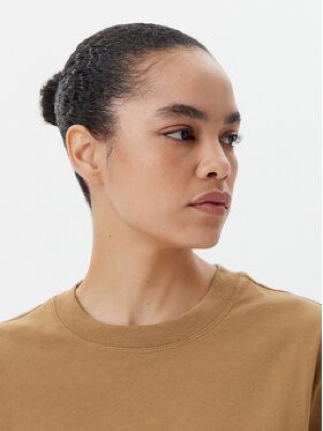 Champion T-Shirt 117874 Beżowy Regular Fit