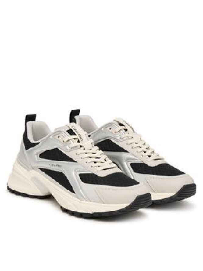 Calvin Klein Sneakersy Hike Run Ckstripe Mesh Met HW0HW03140 Czarny