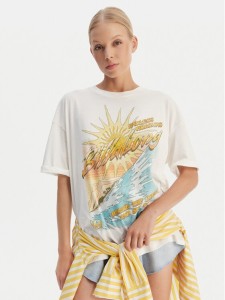 Billabong T-Shirt Where The Sun Collide EBJZT00499 Biały Loose Fit