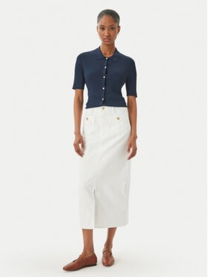 Tommy Hilfiger Spódnica jeansowa WW0WW48607 Biały Regular Fit