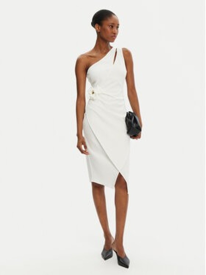 Rinascimento Sukienka koktajlowa CFC0122878003 Biały Regular Fit