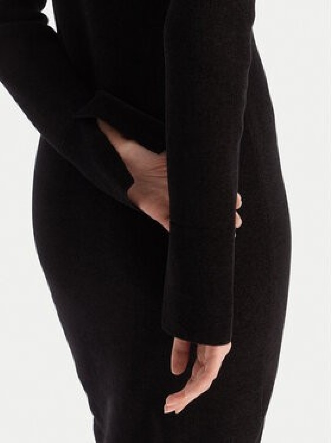 Patrizia Pepe Sukienka dzianinowa 2A2982 K215 Czarny Regular Fit