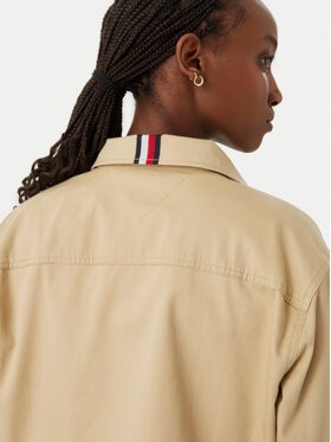 Tommy Jeans Koszula DW0DW22942 Beżowy Cropped Fit