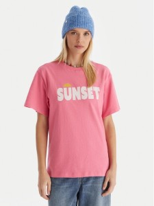 Roxy T-Shirt Sunnyoversize Easy ERJZT06033 Różowy Oversize
