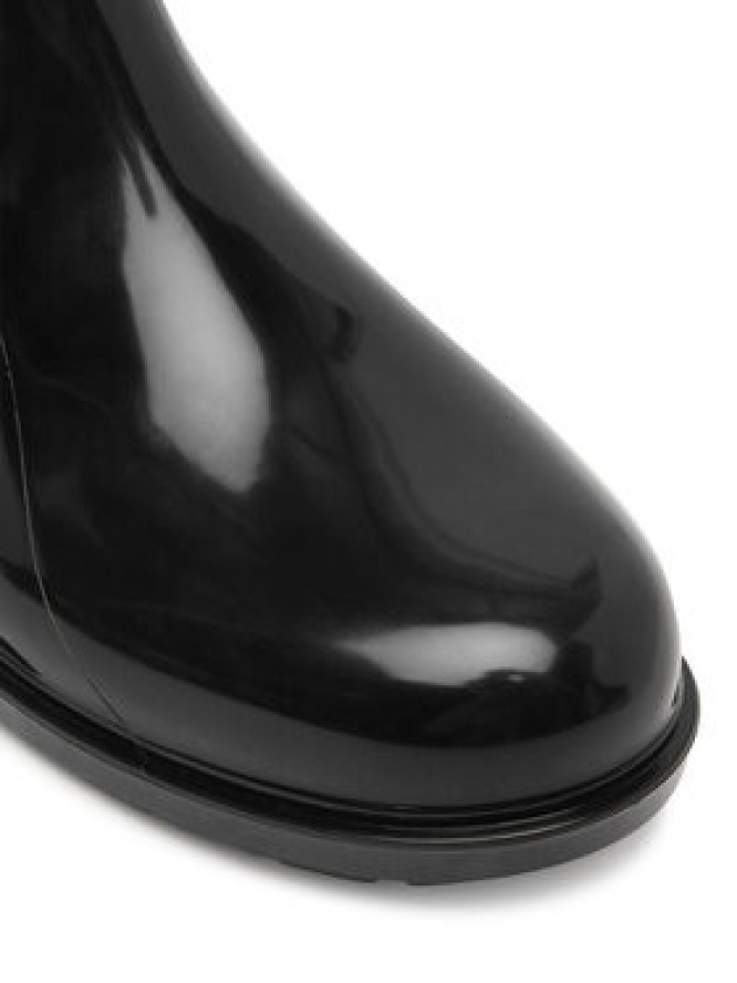 Tommy Hilfiger Kalosze Th Buckle Glossy Ankle Rain Boot FW0FW09543 Czarny