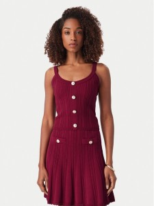 Guess Top W6YR25 Z0972 Bordowy Slim Fit