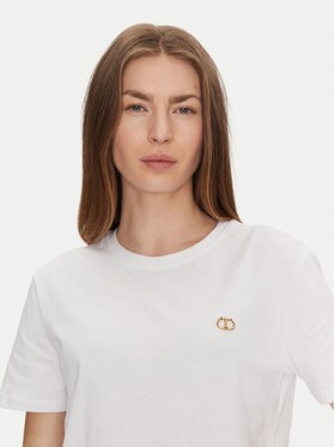TWINSET T-Shirt 251TP2074 Biały Regular Fit