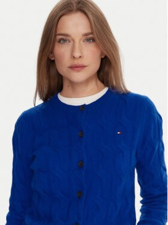 Tommy Hilfiger Kardigan WW0WW47463 Niebieski Regular Fit