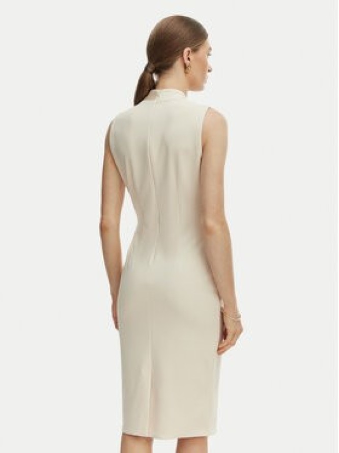 Rinascimento Sukienka koktajlowa CFC0128108003 Beżowy Slim Fit