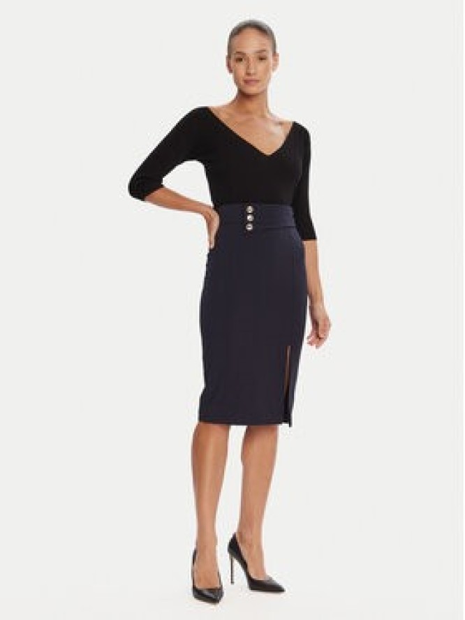 Rinascimento Spódnica ołówkowa CFC0126167003 Granatowy Slim Fit