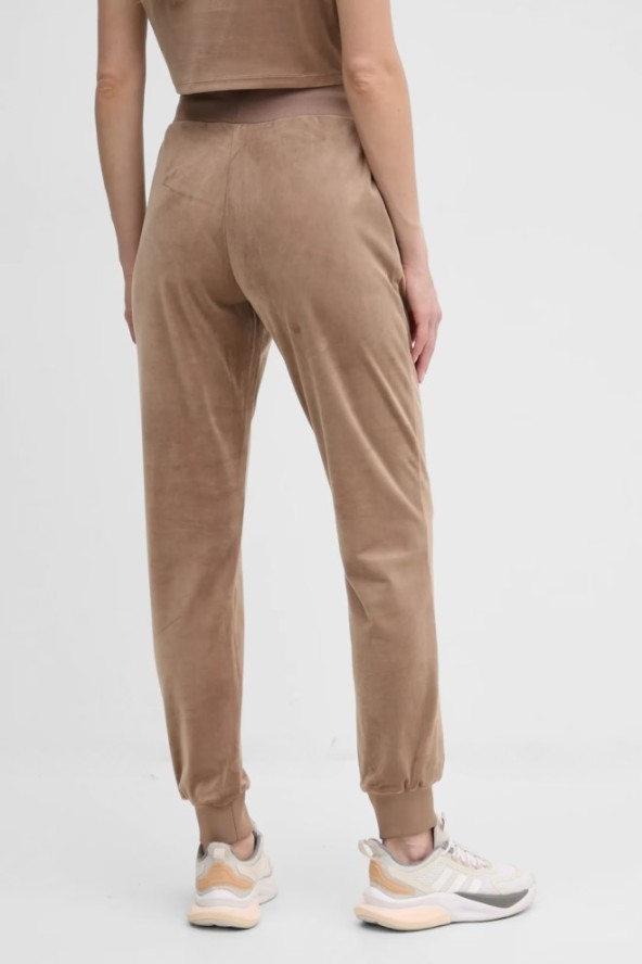 GUESS Brązowe damskie spodnie welurowe Couture, Rozmiar XS