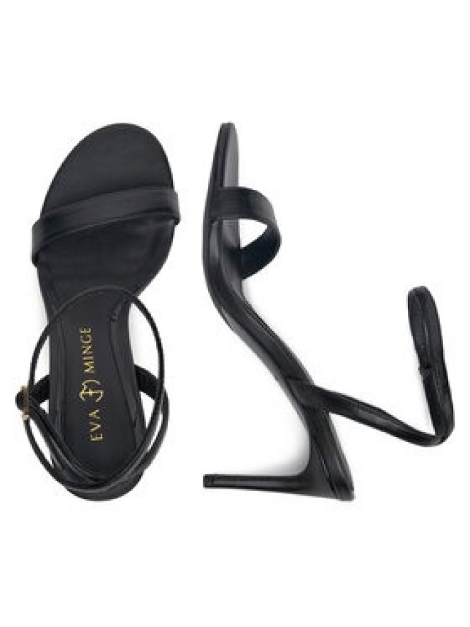 Eva Minge Sandały AGERATUM-LT133-6 Czarny