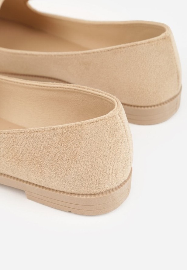 Ciemnobeżowe Balerinki Typu Mokasyny Ravinda