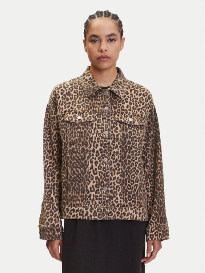 Vero Moda Kurtka jeansowa Tessa 10329961 Brązowy Oversize