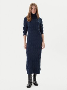 Tommy Hilfiger Sukienka dzianinowa WW0WW46429 Granatowy Slim Fit