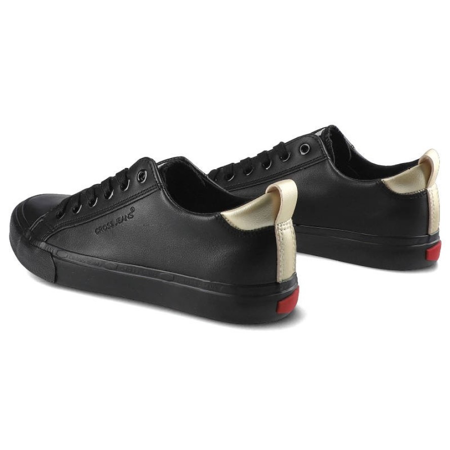 Czarne Trampki Cross Jeans Damskie Modne Półbuty