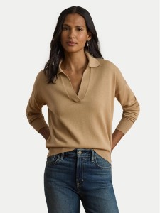 LAUREN RALPH LAUREN Sweter 200P14056004 Beżowy Regular Fit