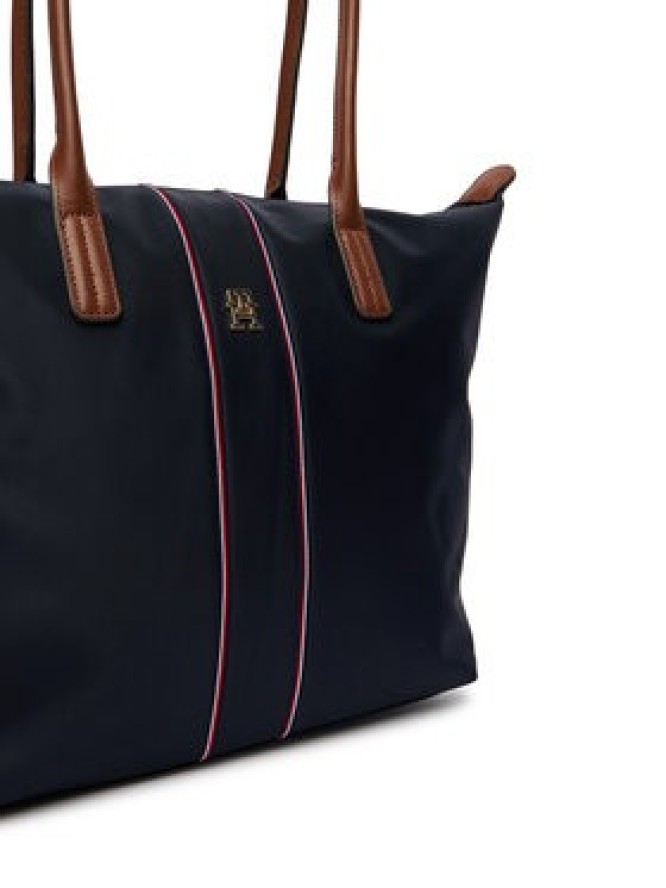 Tommy Hilfiger Torebka Popette Tote Corp AW0AW17706 Granatowy
