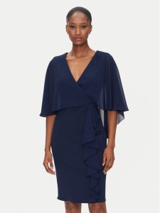 Rinascimento Sukienka koktajlowa CFC0123560003 Granatowy Regular Fit