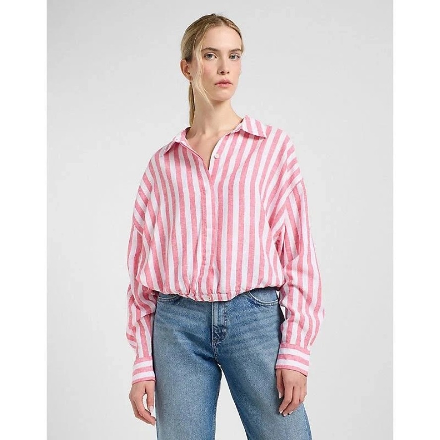 DAMSKA KOSZULA LEE ELASTICATED SHIRT LYCHEE AWNING 112363502