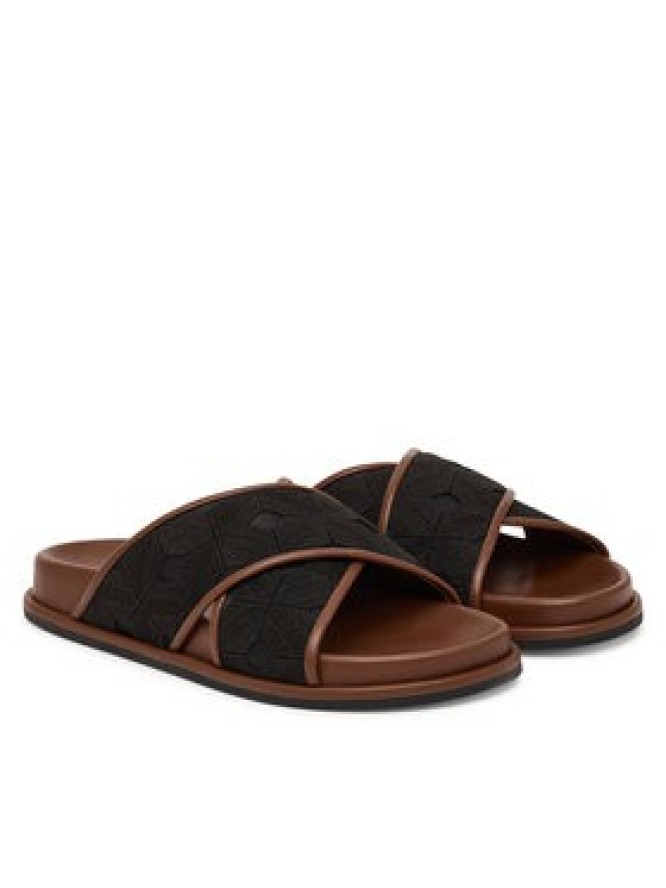 Max Mara Beachwear Klapki Peonie 2616521019650 Czarny