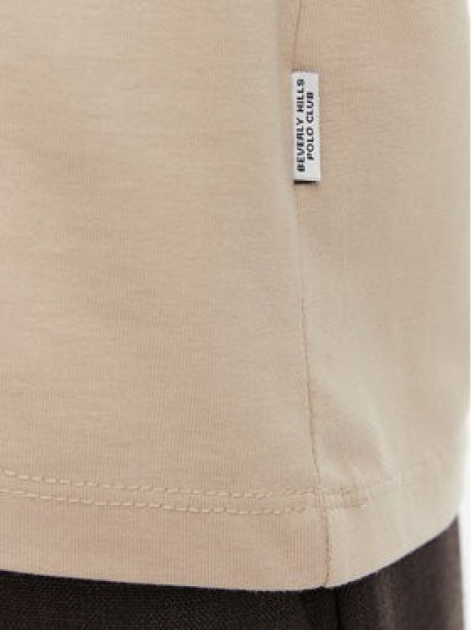 Beverly Hills Polo Club T-Shirt P-SS26W-TS085 Beżowy Regular Fit