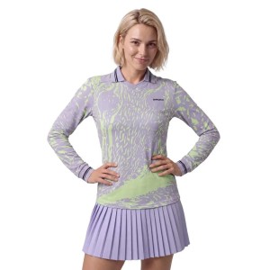 Damska koszulka polo do gry w padla z długim rękawem Padel Siroko Hawk-W Earth