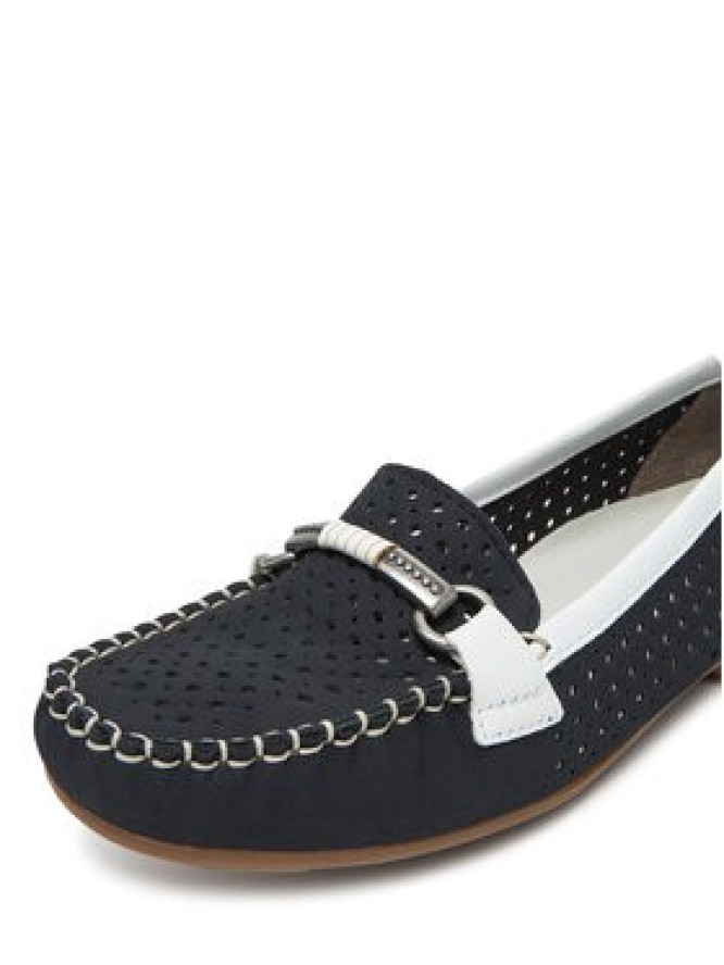 Rieker Mokasyny 40065-14 Granatowy