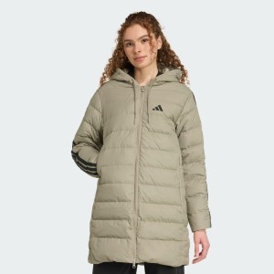 Parka z kapturem Essentials CLIMAWARM 3-Stripes Light Down