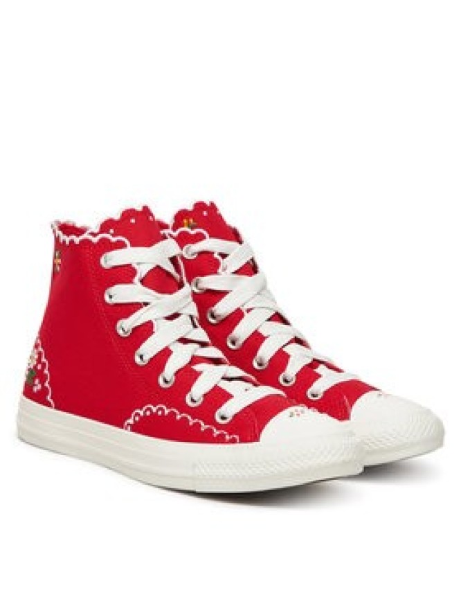 Converse Trampki Chuck Taylor All Star Embroidered Flowers A13518C Czerwony