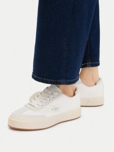 Calvin Klein Sneakersy Basket Cups Lup Wt Lth Su HW0HW02984 Biały