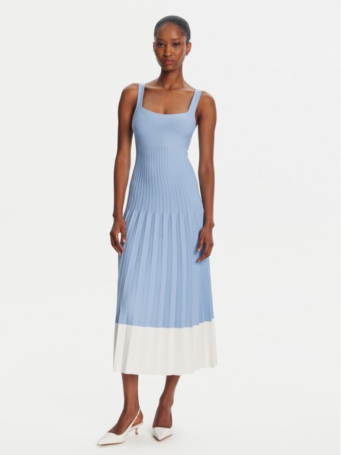 STAUD Sukienka dzianinowa Ellison R25R2199VN Błękitny Regular Fit