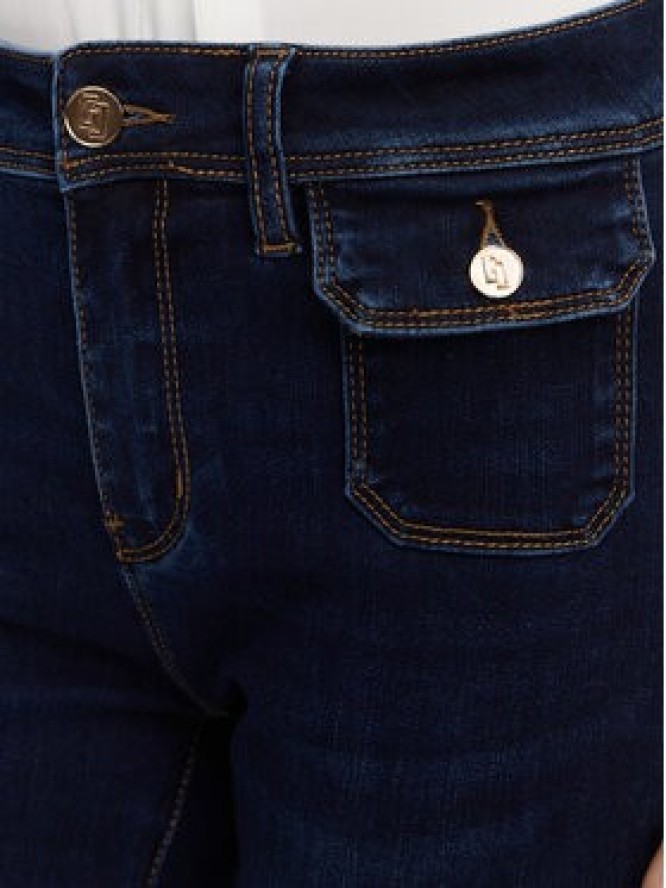 Gaudi Jeansy 511BD26002 Granatowy Flare Fit