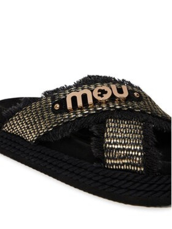 Mou Klapki Criss-cross MU.SW451009K Czarny